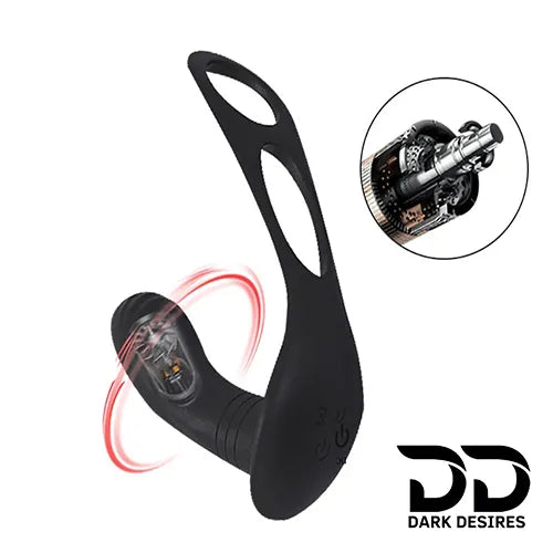 Remote Control Prostate Massager with Penis Ring – 10 Speed Vibration