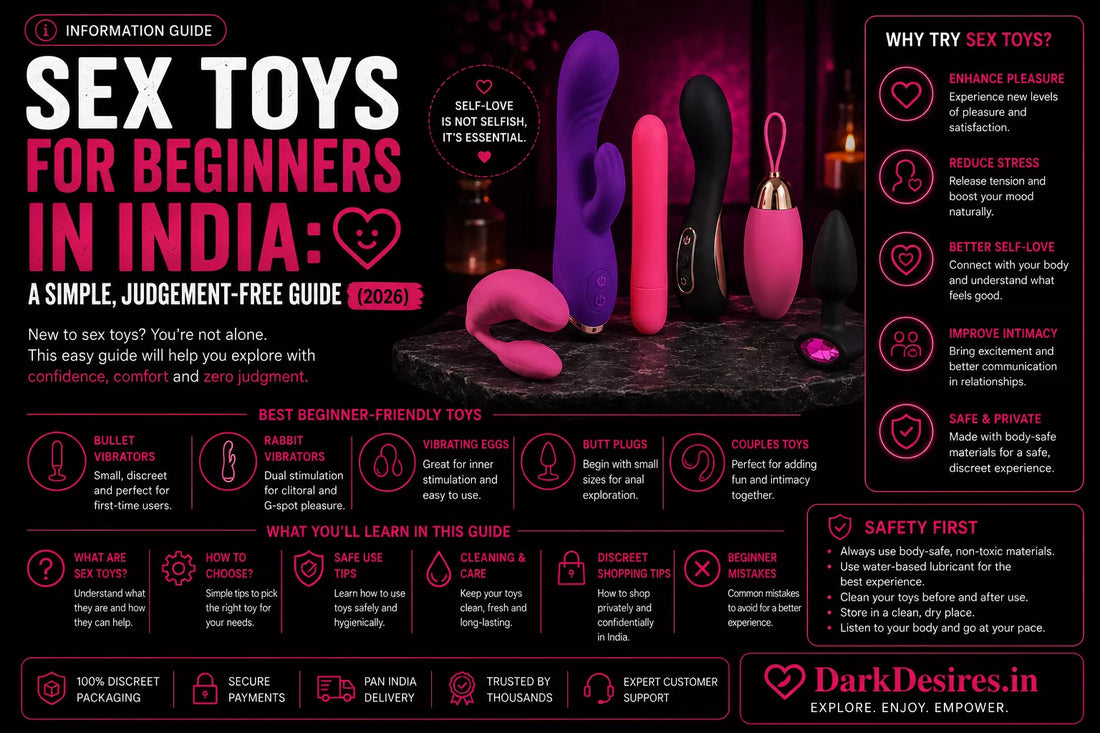Sex Toys for Beginners in India: A Simple, Judgement-Free Guide  for male, female, couple & LGBTQIA+ DarkDesires