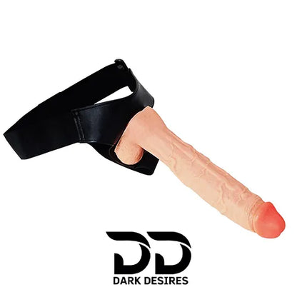 11 Inch Extra Long huge Realistic Strap-On Dildo Flesh Tone Silicone India by DarkDesires