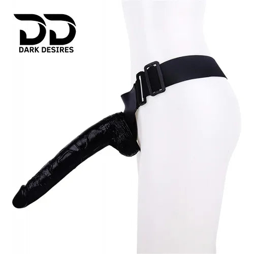 11 Inch Extra Long huge Realistic Strap-On Dildo Black Tone Silicone India by DarkDesires