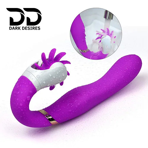 dual motor g spot clitoral 12 mode vibrator for women purple India in DarkDesires