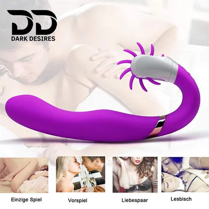 dual motor g spot clitoral 12 mode vibrator for women purple India in DarkDesires