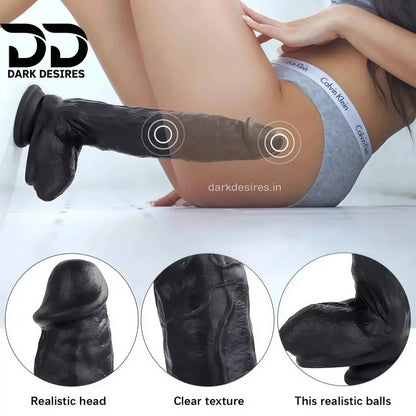 12 Inch Lance Style Dildo with Strong Suction Cup – Body Safe
