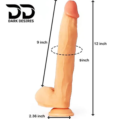 12 Inch Lance Style Dildo with Strong Suction Cup – Body Safe