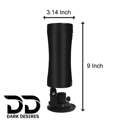 Men’s Hands Free 180 Rotation Masturbation Cup Suction Base Stroker Black color in India By DarkDesires