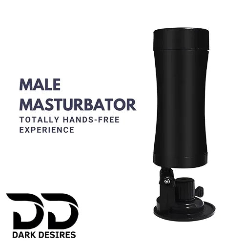 Men’s Hands Free 180 Rotation Masturbation Cup Suction Base Stroker Black color in India By DarkDesires