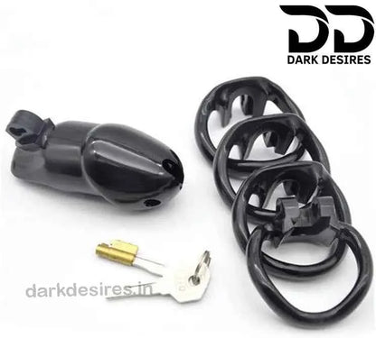 Adjustable Male Chastity Cage – Breathable Resin, 4 Ring Sizes
