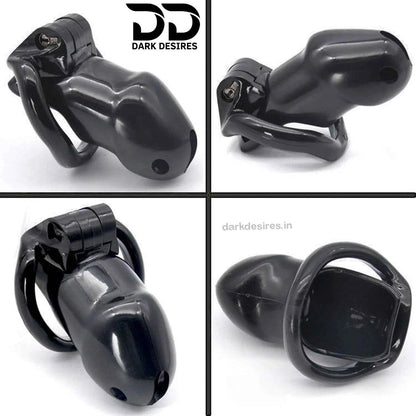 Adjustable Male Chastity Cage – Breathable Resin, 4 Ring Sizes