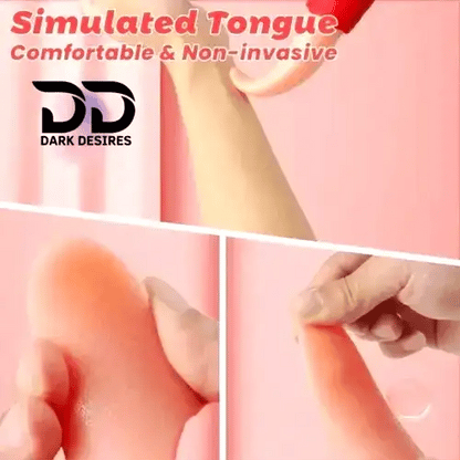 2 in 1 flapping tongue licking clitoral suction vibrator massager Red Color India by DarkDesires