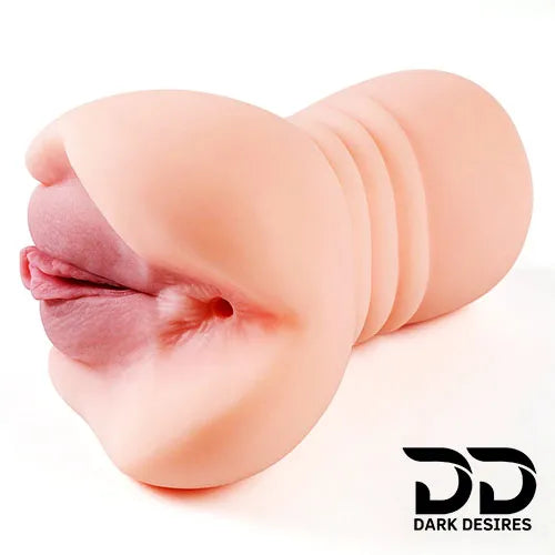 2 in 1  Pocket Pussy with Realistic Textured Vagina and Tight Anus Skin Tone India By DarkDesires