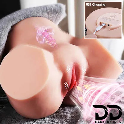 Mistress Vibrating Realistic Doll Masturbator with Sound - Dark Desires