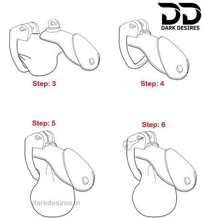 Adjustable Male Chastity Cage – Breathable Resin, 4 Ring Sizes