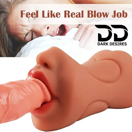 3 in 1 Realistic Pocket Pussy Tight Anus, Vagina & Mouth Masturbator Cup Skin Tone India DarkDesires