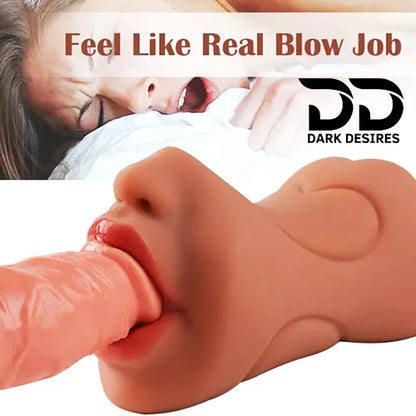 3 in 1 Realistic Pocket Pussy Tight Anus, Vagina & Mouth Masturbator Cup Skin Tone India DarkDesires