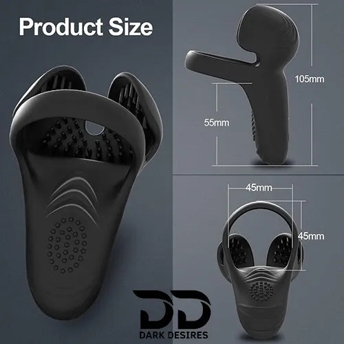 3 in 1 silicone cock ring vibrating penis cock ring Black Color India by DarkDesires