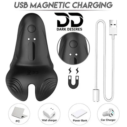 3 in 1 silicone cock ring vibrating penis cock ring Black Color India by DarkDesires