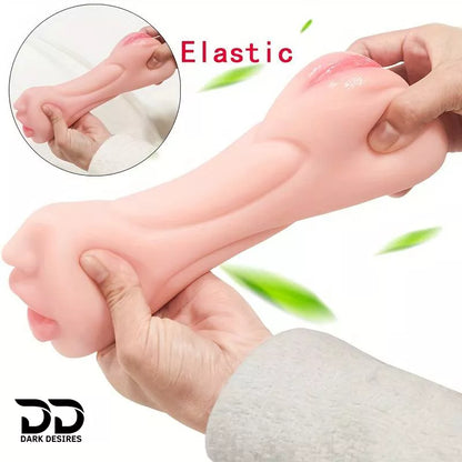 3 in 1 Realistic Tight Anus, Vagina & Mouth  Pocket Pussy Masturbator Cup flesh Tone soft and elastic material India DarkDesires
