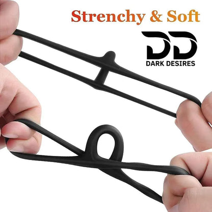3 in 1 Triple Cock Ring in Ultra Soft Silicone – Premium Penis Ring