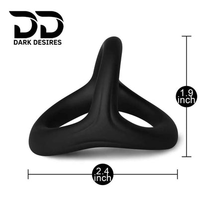 3 in 1 Triple Cock Ring in Ultra Soft Silicone – Premium Penis Ring