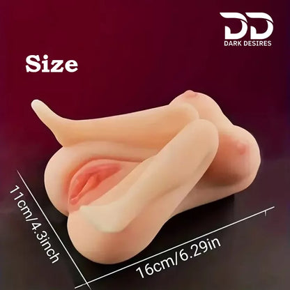 3D realistic mini sex doll masturbator with vagina, anal, and big breast design. Soft, lifelike, and easy to clean skin color sex doll in india by darkdesires