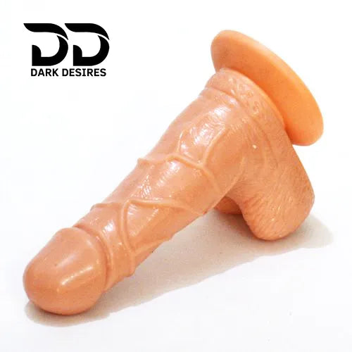 5 inch soft beginner silicone dildo flesh tone India by DarkDesires