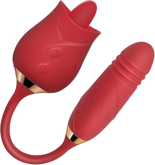 Rose Licking & Thrusting Vibrator