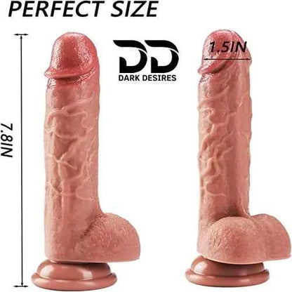 8 inch Realistic Silicone Dildo Suction Cup