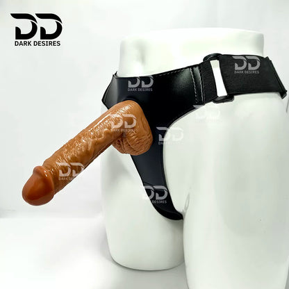 8 Inch Realistic Strap-On Dildo with Adjustable Harness Kit