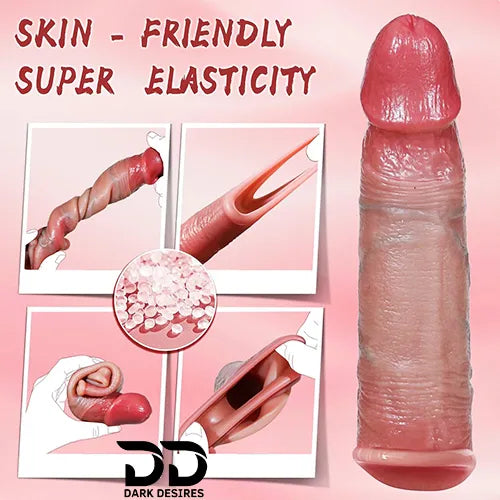  9 inch silicone penis sleeve reusable enlarger extender for men. Soft, stretchy, and comfortable for enhanced performance skin tone India By DarkDesires.in