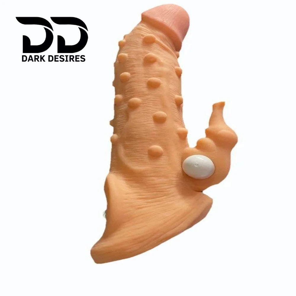 Premium vibrating silicone penis sleeve for adult wellness