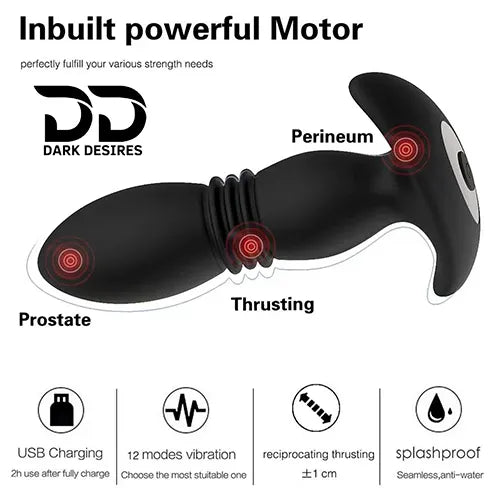 app controlled telescopic vibrating anal or butt plug India by Darkdesires