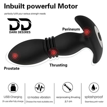 app controlled telescopic vibrating anal or butt plug India by Darkdesires