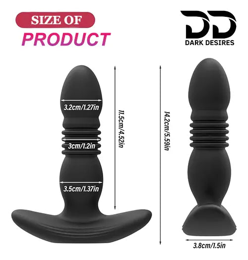 app controlled telescopic vibrating anal or butt plug India by Darkdesires
