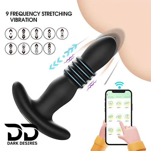 app controlled telescopic vibrating anal or butt plug India by Darkdesires