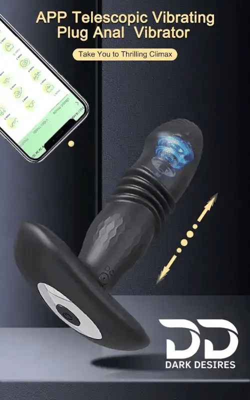 app controlled telescopic vibrating anal or butt plug India by Darkdesires