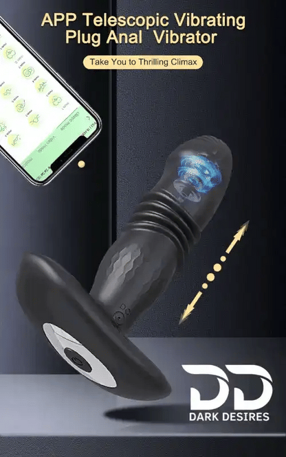 app controlled telescopic vibrating anal or butt plug India by Darkdesires