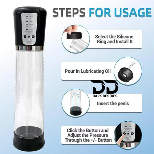 Automatic Electric Male Sex Toys Dick Training Penis Pump Masturbator Erection Vacuum Pump Silicone for Men's Cock Enlargement black and green color cover darkdesires