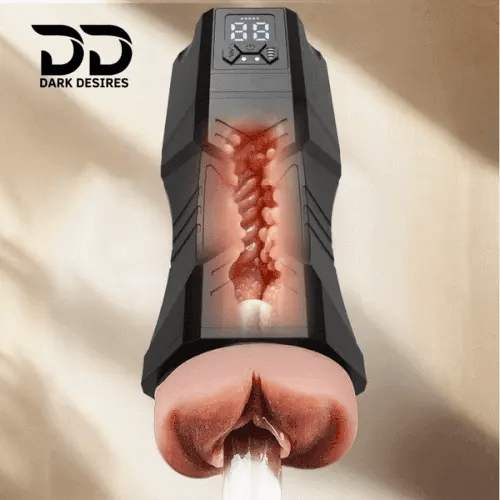 automatic masturbator  for men with suction and vibration black color Buy Automatic Masturbator in India by Darkdesires