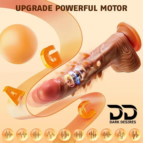 automatic spiked thrusting vibrating realistic dildo in India By Darkdesires