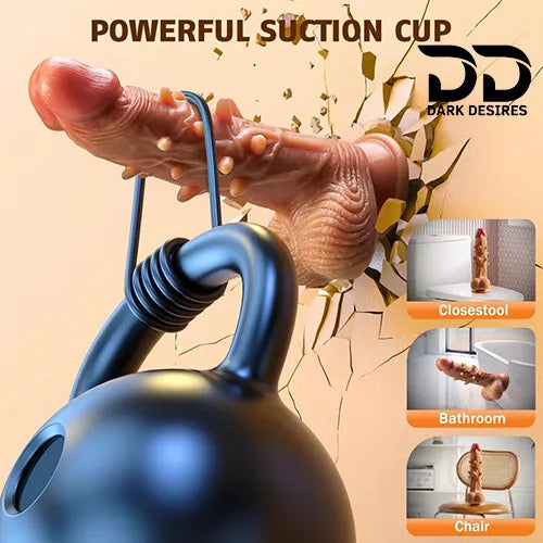 automatic spiked thrusting vibrating realistic dildo in India By Darkdesires