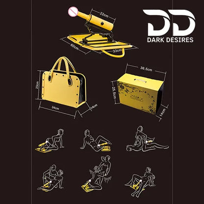 portable automatic thrusting dildo handbag design sex machine India by Darkdesires