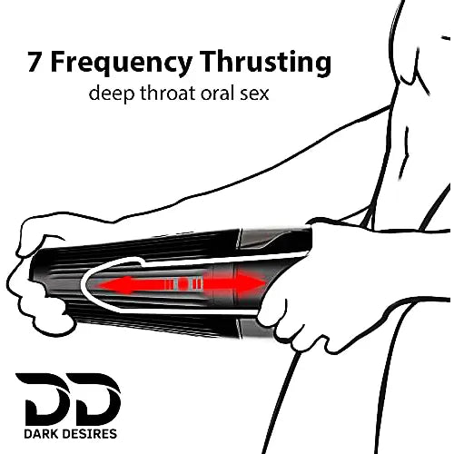 Automatic Thrusting Masturbator Cup Hands Free Stroker with Stand Black Color in India By DarkDesires