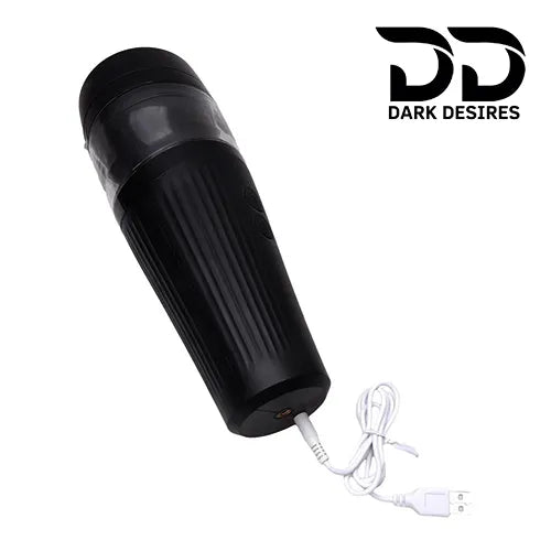 Automatic Thrusting Masturbator Cup Hands Free Stroker with Stand Black Color in India By DarkDesires