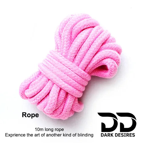 BDSM Couple 7 piece rope pink bondage roleplay set India by Darkdesires