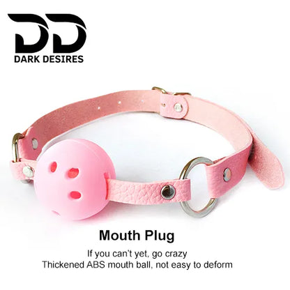 BDSM Couple 7 piece moth plug pink bondage roleplay set India by Darkdesires