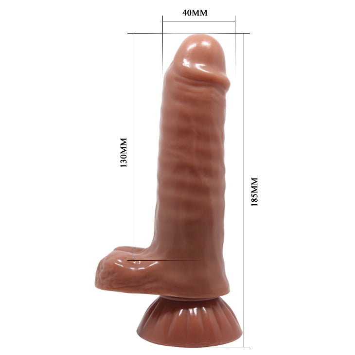 Bailey Glide & Slide Realistic Skin Dildo Vibrator