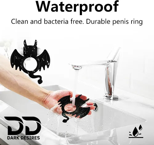 Batman Silicone Vibrating Cock Ring Black Color Penis Ring Massager India By DarkDesires