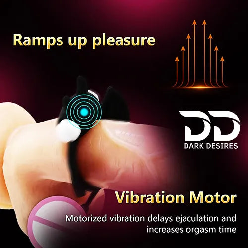 Batman Silicone Vibrating Cock Ring Black Color Penis Ring Massager India By DarkDesires
