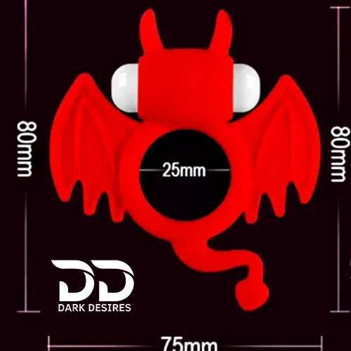 Batman Silicone Vibrating Cock Ring Red Color Penis Ring Massager India By DarkDesires