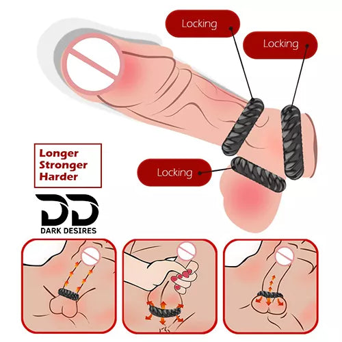 Beaded Silicone Cock Rings Buy penis ring India white color delay ejaculation and last longer 3 set buy sex toys in mumbai darkdesires
